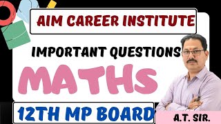 Math's Important Questions Mp board class 12th #mpboard#mpboardmaths#