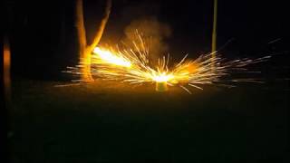 Homemade firecracker in slow motion