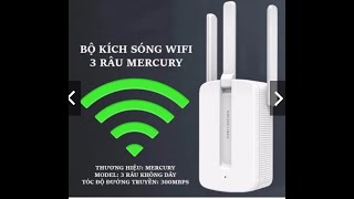 Bộ Kích Sóng Wifi Mercury Repeater MW310RE 3 Râu