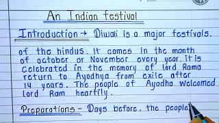 Essay on a Indian festival || Essay on diwali || Class 10th Essay || An Indian festival Diwali essay