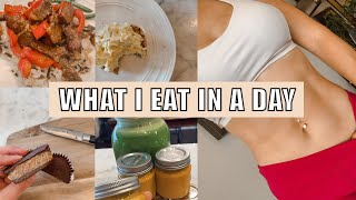 What I Eat in A Day // realistic & easy +"healthy" dessert