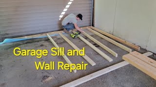 Garage Sill and Wall Repair