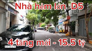 Bán nhà hẻm xe hơi lớn đường D5 - P.25  - Q Bình Thạnh  - nhà 4 tầng mới đẹp