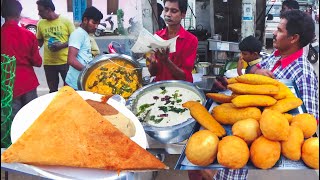 Cheapest Evening Tiffins in Kakinada Only 20₹/- | Mysore Bonda & Onion Dosa | Street Food India