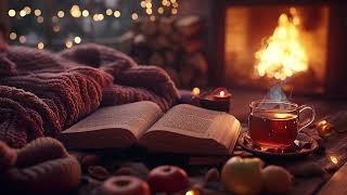 Relax and Unwind: Gentle Piano Sounds Accompanied by the Comforting Crackle of Fire