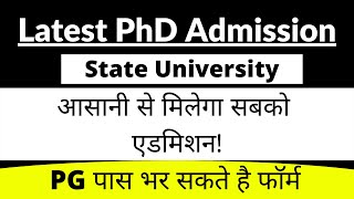 State University PhD Admission Notification 2022 || UGC NTA NET JRF ||