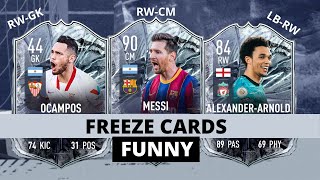 FIFA 21-CRAZY FREEZE CARDS😂🥶   ft. Messi, Arnold, Lucas Ocampos...