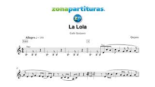 Partitura "La Lola" Café Quijano