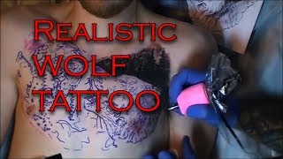 Wolf Tattoo Time lapse