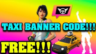 Fortnite: Redeem Free Code!!! (Rainbow Racer Banner) - Taxi Banner Code!!!