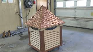 Custom Built Shed Cupola With Copper Shingle Roof