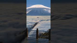 Mount #Fuji in Japan # mountain nature🏔️#cloud #cloud over mount Fuji #nature #river #snow #love #me