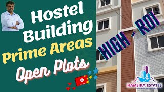 Hostel For Sale in Hyderabad | Open Plots For Hostels in Hyderabad | Ladies Hostels | Boys Hostels