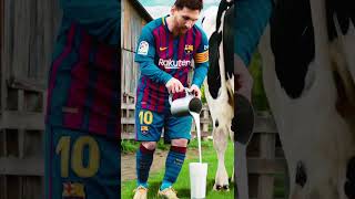 Lionel Messi in Cow Farm #shorts #lionelmessi