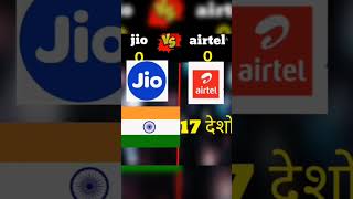 jio vs airtel comparison video | #shorts #facts #youtubeshorts