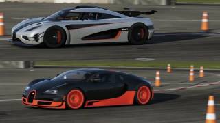 Forza 7 - Koenigsegg 1one vs Bugatti SS on TOP GEAR TRACK! RACE BATTLE!   CLOSE RACE!