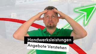 Handwerksleistungen Angebote Verstehen