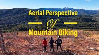 Aerial Perspective of Mountain Biking.