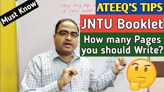 How many Pages should be Written in JNTU Booklet for External Exams? 🔥