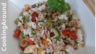 Skinny Tuna, Rice With Veggies Salad Recipe