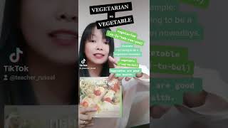 How to pronounce VEGETARIAN vs VEGETABLE #esl #pronunciation #englishlessonsonline