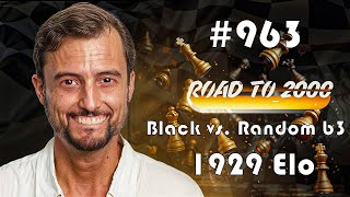 Road to 2000 #963 - 1929 ELO - Chess.com Blitz 3+0 - Black vs. Random b3