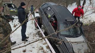 Jeep Grand Cherokee, эффектное прохождение СУ, переворот и финиш. Первый этап RFC Ukraine в Прилуках