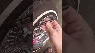 How to fix curbed wire wheels with liquid chrome 👌