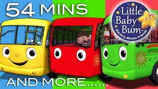 Колеса на автобусе | плюс многое другое потешки | 54 минут компиляция из LittleBabyBum!