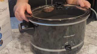 Hamilton Beach Slow Cooker with 3 Cooking Settings, Dishwasher Safe Stoneware Crock & Glass Review