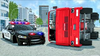 Police Car Takedown Fails - On Road Crashes and Rally #2 - Cars vs Truck - BeamNG Drive