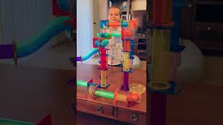 PicassoTiles PicassoToys Big Hit Magnetic Tiles Marble Run Best Gift For Kids Montessori Activities