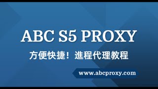 ABCproxy進程代理如何使用？詳細教程 #proxy #socks5 #socks5proxy #residentialproxy #代理