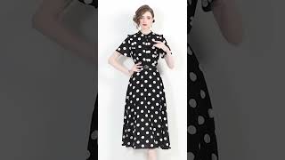 Discover the Elegant Polka Dot Dress from Ftfmarket.net! #WomensFashion #ElegantDress #Ftfmarket