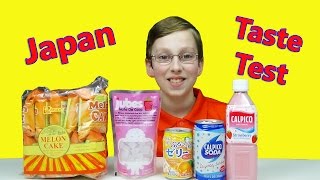 JAPANESE SNACKS, SODA POP, & SWEETS TASTE TEST REVIEW BY AMERICAN KID | COLLINTV