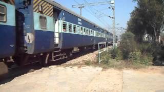 6350hp WAP7 accelarating with Passenger train!!