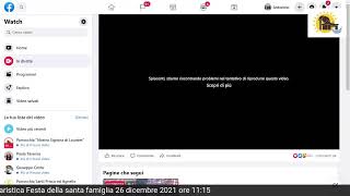 Celebrazione Eucaristica Festa della santa famiglia 26 dicembre 2021 ore 11:15