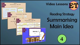 Main Idea Reading Strategy | Video Lessons | EasyTeaching