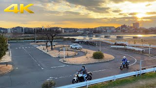 🇯🇵 Tokyo Evening Walk - Along Tama River - 2022・4K