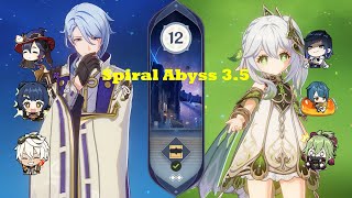 Ayato Vaporize & Nahida Double Hydro | Spiral Abyss 3.5 Floor 12 (9*) | Genshin Impact