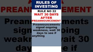 Rules For Investing (Rule No 22 )