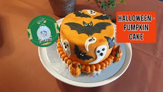 Halloween-Pumpkin Cake/Food 4 Hjo by Mom C #CreamcheeseFilling #ButtercreamFrosting #EdibleFondant