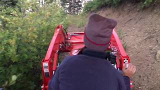 First tractor drive up the hill