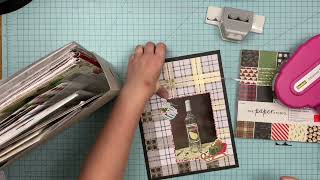 Scrapbook Process: Day 2 // Wine Advent Calendar // 8.5 x 11 Scrapbook Layout