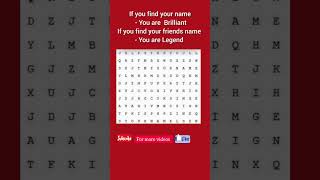 Find your Name #shorts #viralshort #youtubeshorts #youtubefeeds #puzzle #riddles #trendingnow