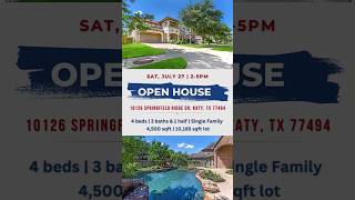 Open House this Saturday from 2-5PM at 10126 Springfied Ridge Dr, Katy,TX 77494 #realtor #openhouse