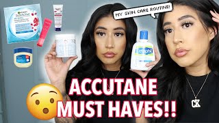 SKIN CARE ROUTINE ON ACCUTANE (MUST HAVES) *CLEAR SKIN*