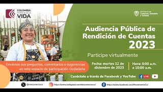 Audiencia Pública de Rendición de Cuentas 2023