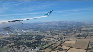 Cathay Pacific Airbus A350-1000 Arrival into Christchurch, New Zealand