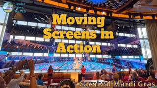 Amazing Moving Screens in the Grand Central Atrium of the Carnival Mardi Gras